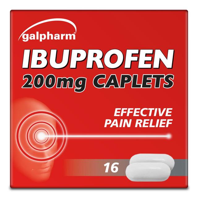 Galpharm Ibuprofen 200mg Caplets 16's