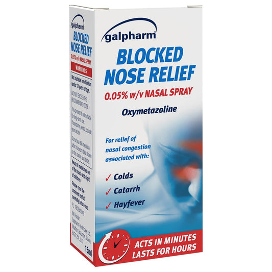 Galpharm Blocked Nose Relief Spray 15ml