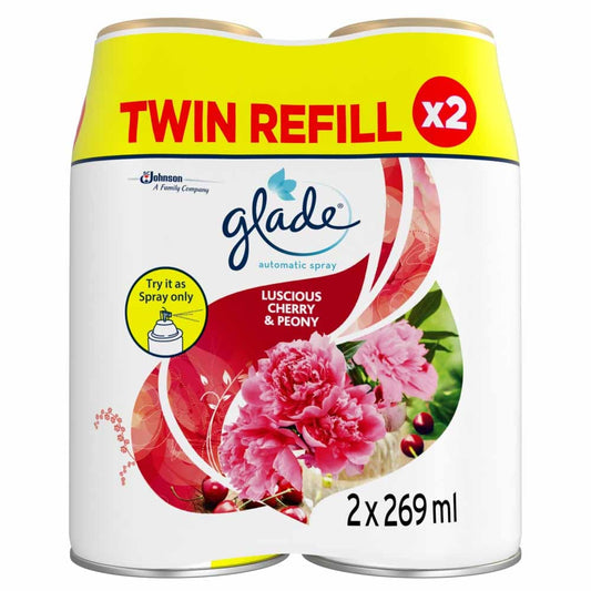 Glade Auto Spray Twin Refill 269ml Cherry & Peony