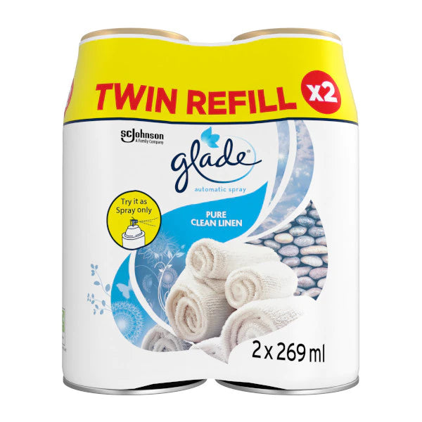 Glade Auto Spray Twin Refill 269ml Clean Linen