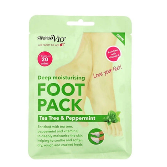 Healthpoint Derma V10 Moisturising Foot Pack Tea Tree & Peppermint