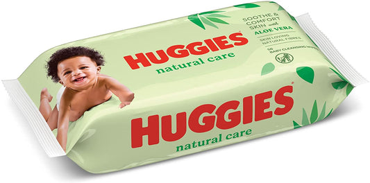 Huggies Baby Wipes Natural Care Aloe Vera 56's