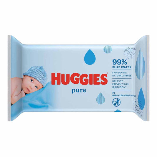 Huggies Baby Wipes Pure 99% Water 56's