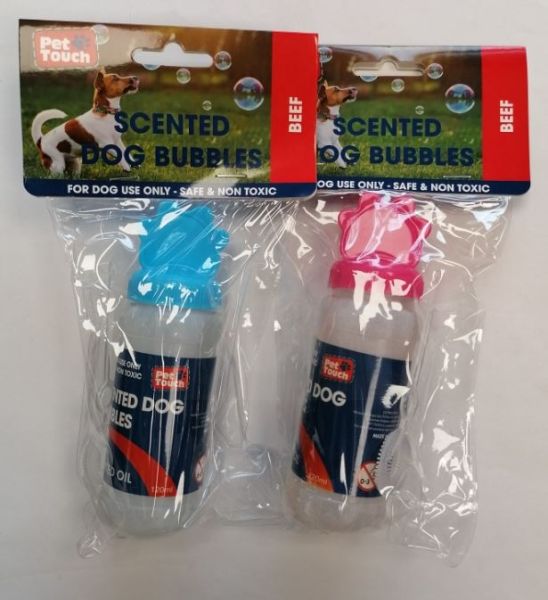 Pet Touch Beef Scented Peanut Butter Bubbles 120ml - Assorted Colours