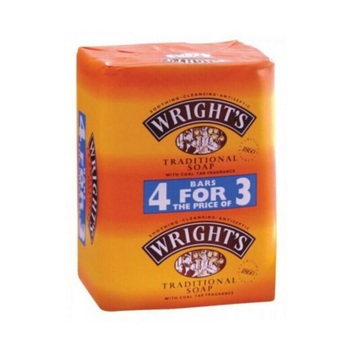 Wrights Coal Tar Soap 100gm (4 Pack)