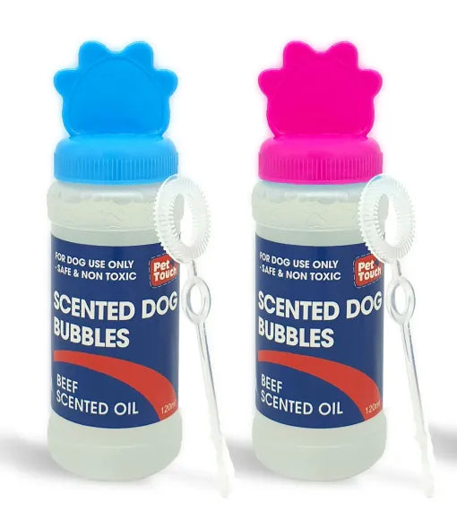 Pet Touch Beef Scented Dog Bubbles 120ml - Assorted Colours